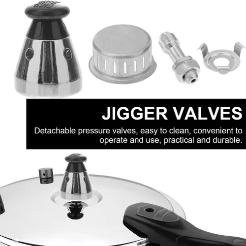 Vista 9 de Hemoton Juego de accesorios para olla a presión, 4 piezas de repuesto, incluyendo válvula de escape de puerta limitadora de presión, cubierta