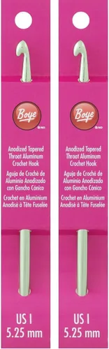Vista 3 de Aguja de aluminio para tejer crochet, 6'' - L11/8mm