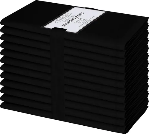 Vista 25 de Cotton Clinic Servilletas de tela 100% algodón extra grandes de 20 x 20 pulgadas, juego de 4 servilletas de mesa suaves y duraderas reutilizables