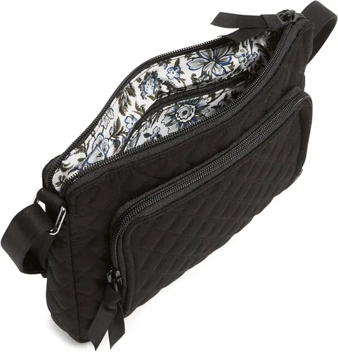 Vista 4 de Vera Bradley - Bolsa cruzada de algodón Little Hipster para mujer, con protección con interferencia de radiofrecuencia