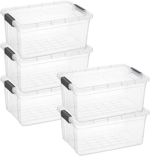 Vista 53 de Superio Mini contenedor de almacenamiento de plástico para crayón, suministros de arte y estuche de costura, organizador pequeño apilable