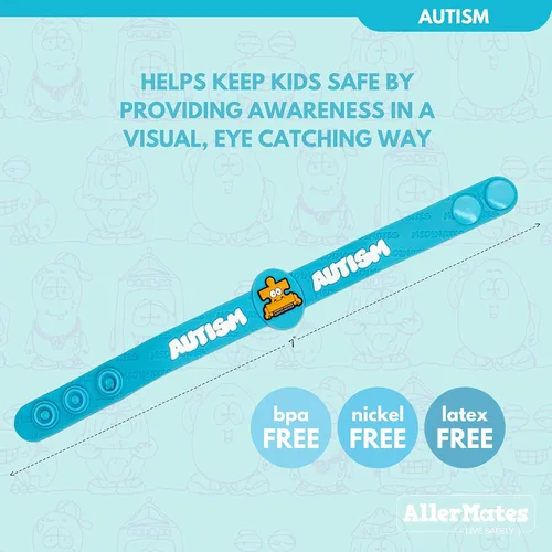 Vista 3 de Allermates Pulsera de alerta médica para niños con autismo