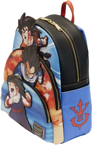 Vista 6 de Loungefly Dragon Balls Z - Mochila de triple bolsillo, Multi, Mochila