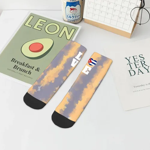 Vista 8 de Love Cuba Flag Cubans Heart Ankle Socks Winter Low Cut Sports Warm Comfort Breathable Casual Socks For Mens And Womens 1