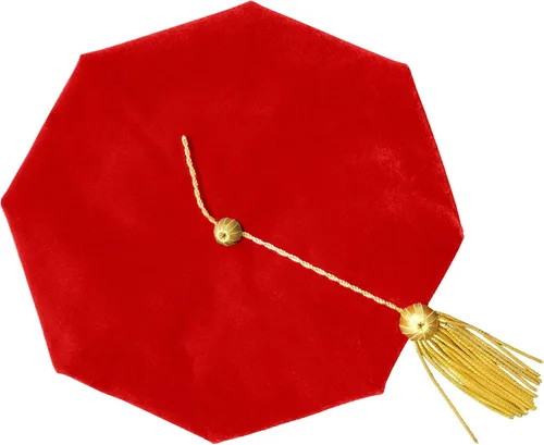 Vista 12 de GradPlaza Doctorado Tam Graduaton Tam Terciopelo con Borla Dorada