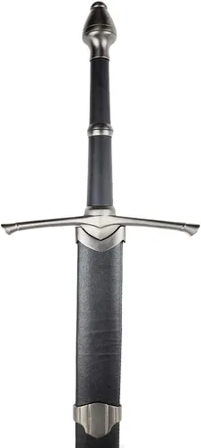 Vista 2 de Espada cruzada medieval con vaja. Borde opaco para colección, regalos y cosplay