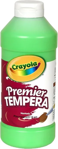 Vista 5 de Crayola Pintura de témpera de neón, pintura azul claro para niños, botella exprimible de 16 onzas
