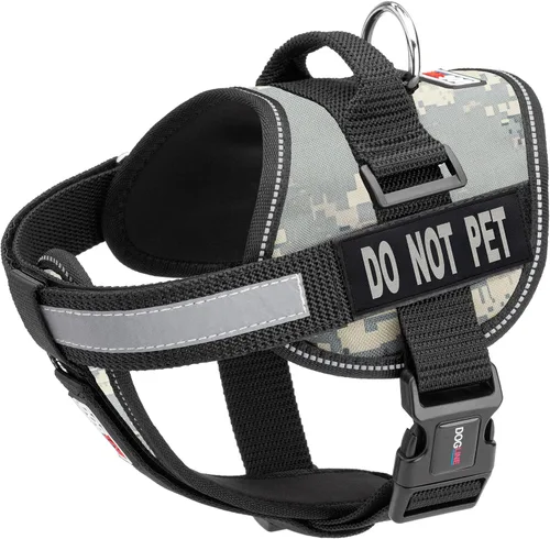 Vista 26 de Dogline Arnés de chaleco para perros y 2 parches extraíbles para no mascotas, XS/de 15 a 19 pulgadas, verde