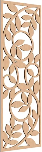 Vista 20 de 9 3/8"W x 24 3/8"H x 1/4"T Utica Decorativo Fretwork Madera Paneles de Pared, Abedul