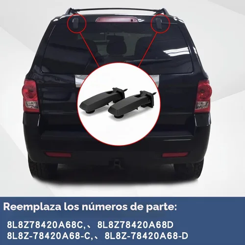 Vista 2 de Bisagra de ventana trasera, juego de portón elevador, bisagra de vidrio derecha e izquierda Compatible con Ford Escape Mercury Mariner Mazda