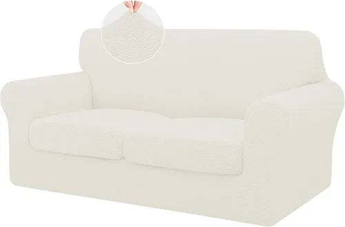 Vista 30 de ISSUNTEX 2 Piezas Fundas para Silla y Sofá de Alta Elasticidad Gruesas, Funda Suave para Sofá de 1 Cojín Separado, Tela Jacquard Funda Elástica