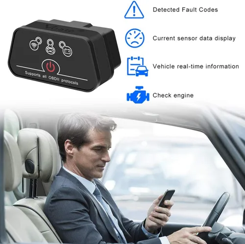 Vista 2 de Vgate iCar2 Adaptador Wi-Fi OBD2 Escáner Herramientas de Escaneo Luz de Chequeo del Motor Herramienta de Diagnóstico para Coche para iOS y Android