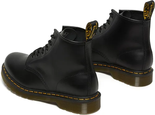 Vista 4 de Botines de piel lisa Dr. Martens 101 para mujer, color negro liso