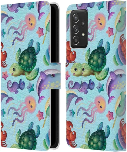 Vista 10 de Head Case Designs Officially Licensed Carla Morrow Colorful Space Dice Patterns Leather Wallet Case Compatible with Samsung Galaxy A53 5G (2022)