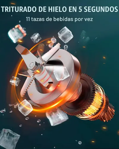 Vista 4 de WantJoin Licuadora comercial negra con sonido silencioso escudo y 1 taza de licuadora más