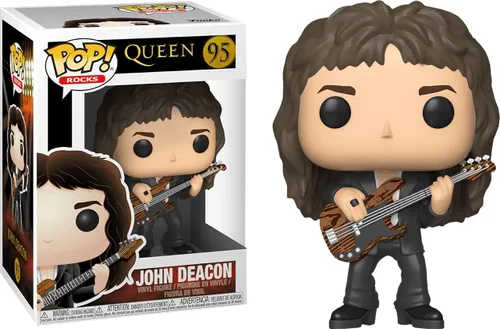 Vista 5 de POP Queen - Figura de vinilo de John Deacon Funko Pop (paquete con funda protectora compatible con Pop Box), multicolor, 3.75 pulgadas