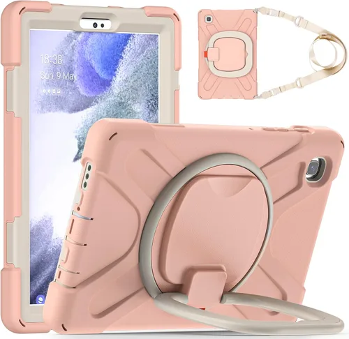 Vista 87 de 360 Rotation Case for Galaxy Tab ActivePro/Tab Active4 Pro/Active 5 Pro 10.1" Sturdy Cover Rotate Ring Stand Shoulder Carrying Strap Hand Strap