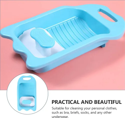 Vista 3 de DOITOOL Lavabo para lavar a mano ropa, mini tabla de lavado a mano Tabla de lavado de plástico antideslizante Lavabo de limpieza