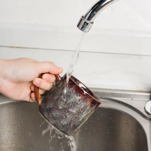 Vista 6 de Tazas de café de cerámica, tazas de cerámica de 12 onzas, tazas de té con asa, divertidas tazas de capuchino, aptas para lavavajillas, juego de 4