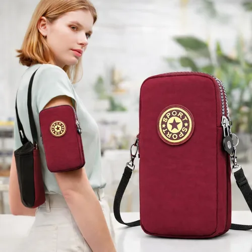 Vista 7 de Bolso cruzado para teléfono para mujer, mini bolso de hombro ligero con cremallera, bolsa de viaje pequeña manos libres para uso diario (negro)