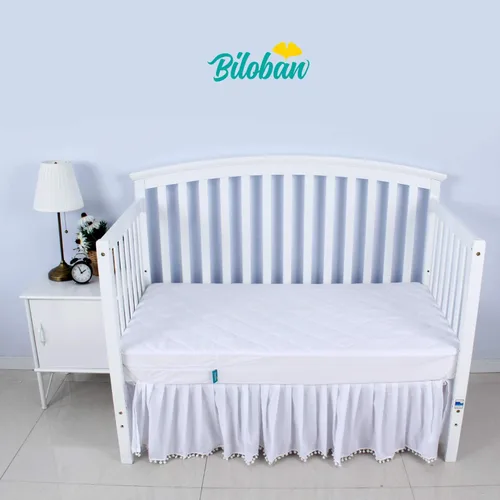 Vista 5 de Protector de colchón de cuna con cremallera, funda impermeable para colchón de cuna, transpirable y absorbente, 6 lados totalmente recubiertos