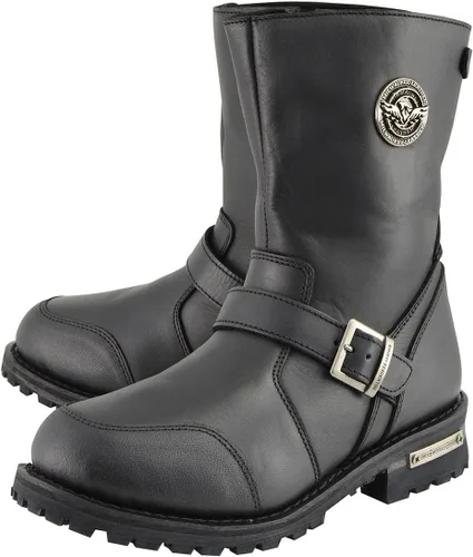 Vista 4 de Milwaukee Leather Botas clásicas para hombre con detalle de hebilla