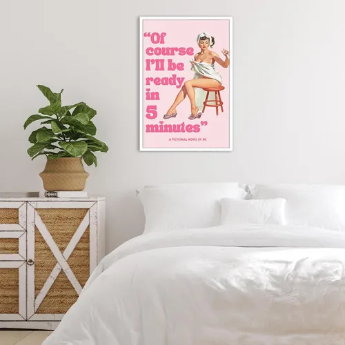 Vista 2 de Póster de pared de coqueta rosa de los años 70, diseño retro vintage de los años 70, póster estético de moda para habitación de adolescentes