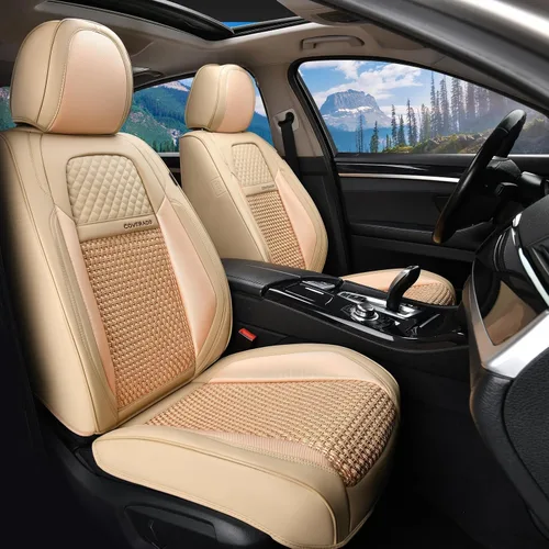 Vista 17 de Coverado - Fundas impermeables para asientos de coche, fundas delanteras para asientos de coche, 2 en 1, fundas protectoras para asientos de coche