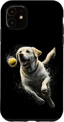 Vista 8 de Yellow Labrador Retriever Chasing a Ball Labrador Retriever Case for iPhone 17