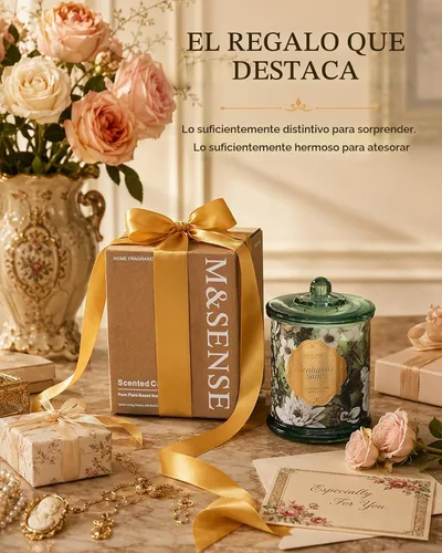 Vista 7 de M&SENSE Velas de Cítricos para el Hogar Aromáticas, Vela de Soja Orgánica Natural de 12.7oz 75 Horas de Larga Duración de Combustión Lenta, Vela