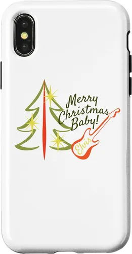 Vista 4 de iPhone 14 Elvis Presley Oficial Feliz Navidad Baby! Funda Elvis