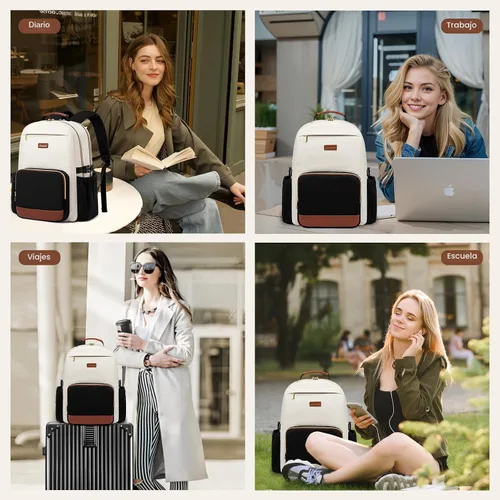 Vista 7 de LOVEVOOK Mochila para laptop para mujer, 15,6 pulg.