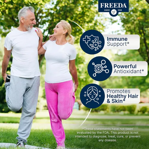 Vista 3 de FREEDA Vitamina C en polvo tamponada, suave para el estómago, vitamina C, no ácida, vegana, kosher, sin azúcar, para apoyo inmunológico y bienestar