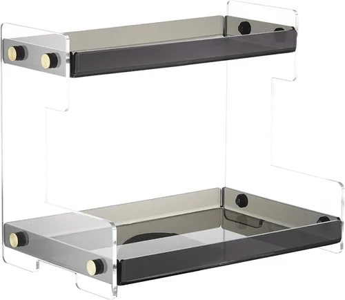 Vista 8 de FFK Organizador de Encimera de Baño, Organizador de Encimera de Baño de 2 Niveles, Estante de Especias de Cocina Organizador de Cosméticos, Estante