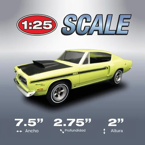 Vista 4 de MPC 1969 Plymouth Barracuda 1:25 Escala Modelo Kit