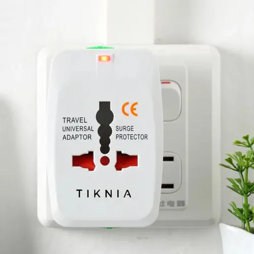 Vista 5 de Adaptador de viaje, todo en todo el mundo, adaptador universal europeo, enchufe de cargador de pared internacional para (sin puerto USB) Asia Europa