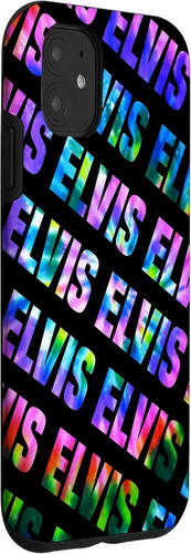 Vista 3 de Carcasa personalizada para iPhone 11, diseño de Elvis, color negro