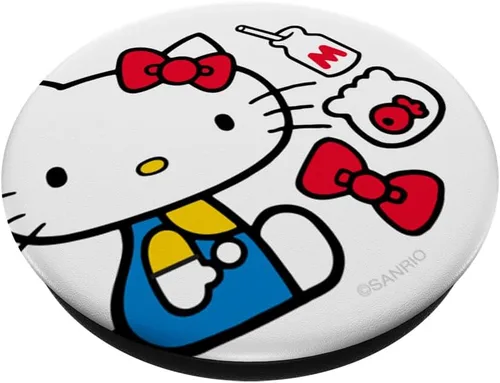 Vista 2 de Hello Kitty Retro Favorite Things PopSockets - Soporte para teléfonos inteligentes y tabletas, PopSockets, adhesivo PopGrip