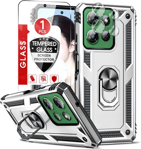 Vista 203 de LeYi Funda para Moto G Stylus 2022 4G (no compatible con 5G), funda para Moto G Stylus con 2 protectores de pantalla, funda protectora de grado Oro