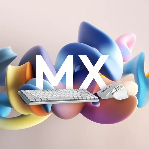 Vista 7 de Logitech Mini teclado mecánico MX + mouse inalámbrico MX Master 3S para Mac, teclas retroiluminadas de perfil bajo, interruptores táctiles más