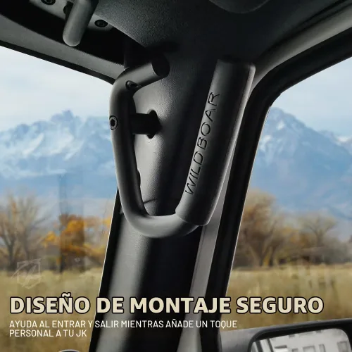 Vista 6 de Juego de 4 manijas de aluminio compatibles con Jeep JK JKU 2007-2018