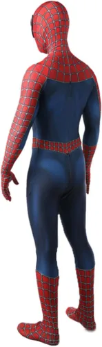 Vista 4 de Conollini Disfraz de araña de superhéroe de elastano, disfraz de Halloween y cosplay para niños y adultos
