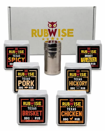 Vista 12 de Set de condimento RubWise BBQ para pecho de barbacoa (3 bolsas de 1 lb) - Paquete de variedad de especias y condimentos para barbacoa Especias