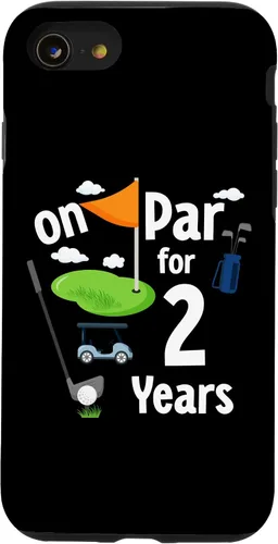 Vista 13 de Funda para iPhone 15 On Par 2nd Birthday Golf Player Theme 2 Year Old B-Day