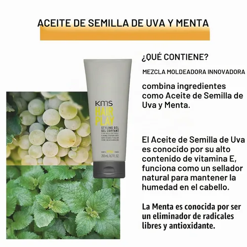 Vista 4 de KMS HairPlay Styling Gel Strong Hold & Definition