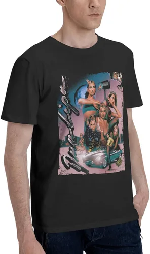 Vista 2 de Camiseta de algodón de manga corta con cuello redondo para hombre de los años 80 y 90