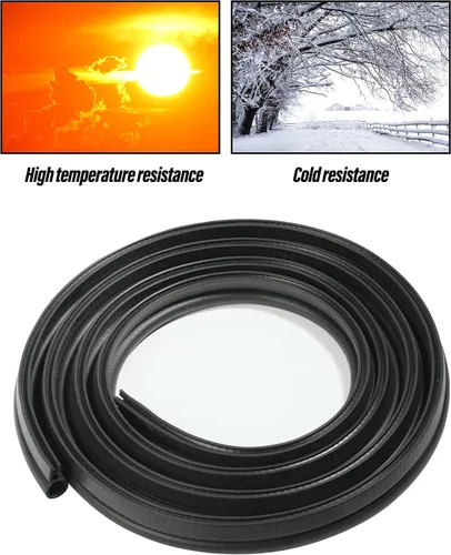 Vista 4 de ESEWALAS Tira de Sellado de Goma para Puerta de Automóvil de 10 Pies/20 Pies con Bulbo Superior, Sello de Goma Contra Intemperie, Burletes