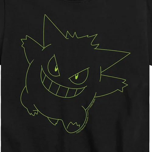 Vista 3 de Hybrid Apparel - Pokémon - Gengar Neon - Camiseta de manga corta para jóvenes