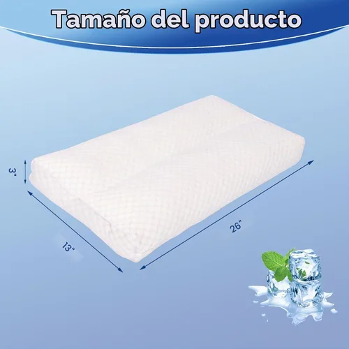 Vista 4 de Almohada de rodilla refrescante para dormir de lado, almohada de pierna de 3 pulgadas para dormir de lado, almohada de tela 100% refrescante