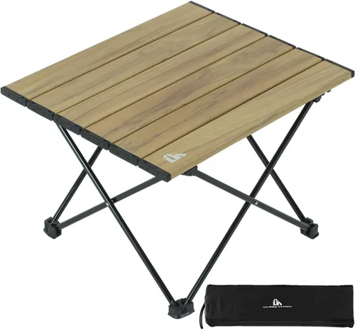 Vista 17 de iClimb - Mesa de camping ultraligera y compacta plegable con bolsa de transporte (color negro - L)